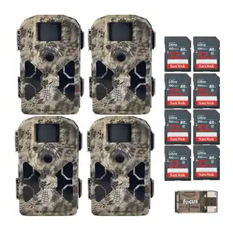 Walmart Stealth Cam 2022 G42NG 32MP No-Glow Trail Cameras, Kryptek, & Cards Kit (4-Pack) offer