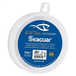 Walmart Seaguar Blue Label 100% Flourocarbon Fishing Line (DSF), 20lbs, 25yds Break Strength/Length - 20FC25 offer