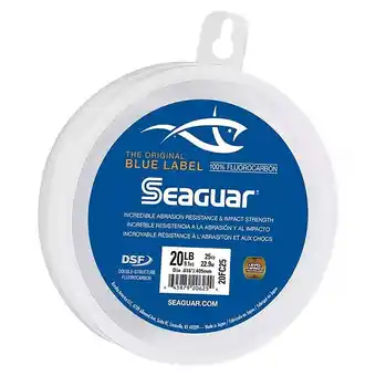 Walmart Seaguar Blue Label 100% Flourocarbon Fishing Line (DSF), 20lbs, 25yds Break Strength/Length - 20FC25 offer