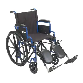Walmart Drive Medical Blue Streak Wheelchair with Flip Back Desk Arms, Elevating Leg Rests, 16 Seat offer