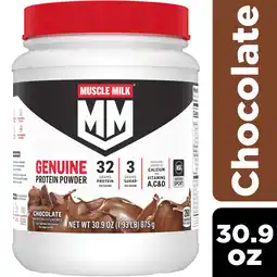 Walmart Muscle Milk Genuine Protein Powder, Chocolate, 1.93 Pound, 12 Servings offer