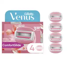 Walmart Venus ComfortGlide 3 White Tea Women's Razor Blade Refills, 4 Count offer