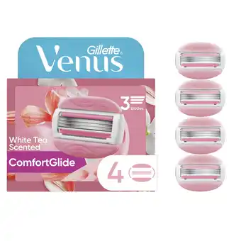 Walmart Venus ComfortGlide 3 White Tea Women's Razor Blade Refills, 4 Count offer