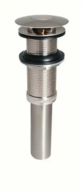 Walmart Keeney K820-76BN Push Button Bathroom Sink Drain Without Overflow, Brushed Nickel offer