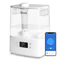 Walmart Levoit 6L 250 sq ft Cool Mist Humidifier for Room, White offer