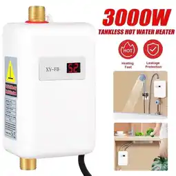 Walmart Paddsun Electric 110V 3000W Bathroom Hot Water Heater offer