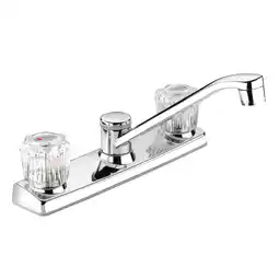 Walmart Belanger EBA65WCP Low-Arc Two Handle Kitchen Faucet, Polished Chrome offer