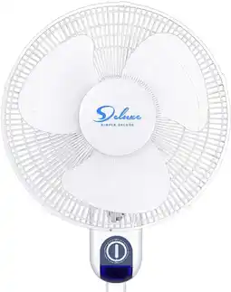 Walmart Simple Deluxe 16 inch 3 Speed Wall Mount Fan offer