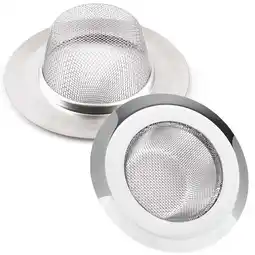 Walmart LotFancy 2 Kitchen Sink Strainer, 4.5 in Stainless Steel Mesh Drain Strainer, Silver offer