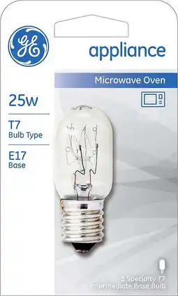 Walmart 4 Pcs,GE Lighting 10692 Intermediate-Base Tubular T7 Appliance Light Bulb 25W, Clear offer