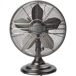 Walmart Lasko 12 3-Speed Oscillating Classic Metal Table Fan, Bronze R12210 offer