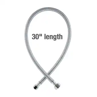 Walmart Mainstays 30 inch Stainless Steel Faucet Supply Line Hose, 1-Pack (59705) offer