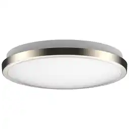 Walmart DYMOND 10 LED Ceiling Light Flush Mount Dimmable Brushed Nickel Thin Ring 3000K Warm White offer
