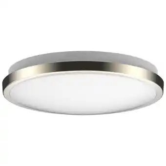 Walmart DYMOND 10 LED Ceiling Light Flush Mount Dimmable Brushed Nickel Thin Ring 3000K Warm White offer