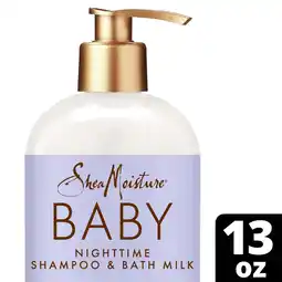 Walmart SheaMoisture Baby Nighttime Shampoo & Bath Milk Manuka Honey & Lavender All Hair, 13 oz offer