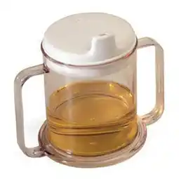 Walmart Clear Mug Dual-Handled Sippy Cup 10oz. Drinking Cup for Patients/Children/Elderly/Handicapped offer