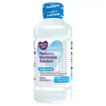 Walmart Parent's Choice Electrolyte Solution, Unflavored, 33.8 fl oz offer