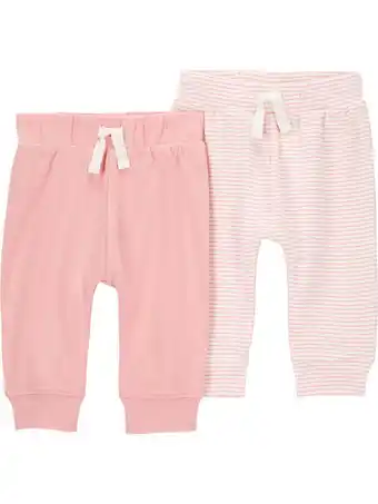 Walmart Carter's Child of Mine Baby Girl Pants, 2-Pack, Sizes Preemie-18 Months offer
