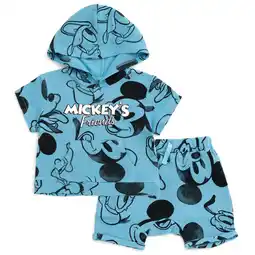 Walmart Disney Mickey Mouse Goofy Donald Duck Waffle Knit Pullover Hoodie and Shorts Newborn to Toddler offer