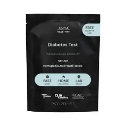 Walmart Simple HealthKit At-Home Diabetes Test Kit for Hemoglobin A1c (HbA1c) Levels, 1 Pouch Kit offer