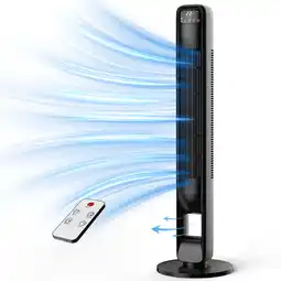 Walmart NFTIGB 39 inch Tower Fan, Oscillating Bladeless Floor Fan for Home, 3 Speeds 3 Modes with Remote,New offer