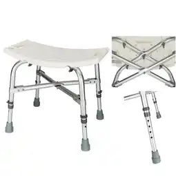 Walmart Ktaxon Heavy Duty Wide Bath Shower Chair Seat Bath Bench Bathroom Tool 6 Height offer