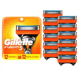 Walmart Gillette Fusion5 Men's Razor Blade Refills, 12 Count offer