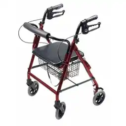 Walmart Lumex Walkabout Four-Wheel Hemi Rollator, Burgundy offer