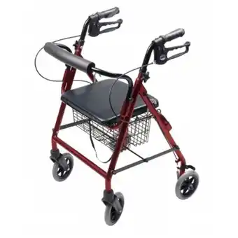 Walmart Lumex Walkabout Four-Wheel Hemi Rollator, Burgundy offer