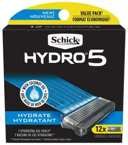 Walmart Schick Hydro 5 Sense Hydrate Men's Razor Blade Refills, 12 ct offer