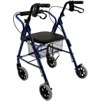 Walmart 4 wheel Rollator-Blue offer