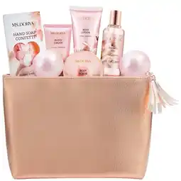 Walmart MS.DORYA Bath & Body Set, Spa Gift Bag for Birthday Valentines, 8 Piece , Pink offer
