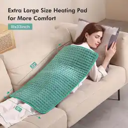 Walmart MaxKare 33x18 Heating Pads for Full Body with 6 Heating Settings and Auto-off, Green offer