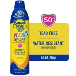Walmart Banana Boat Kids Sport Sunscreen Spray, SPF 50, 9.5 oz offer