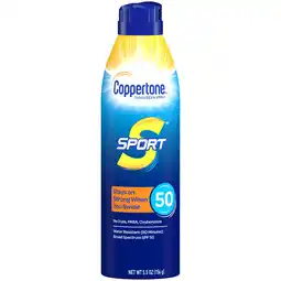 Walmart Coppertone Sport Sunscreen Continuous Spray SPF 70, 5.5 oz offer