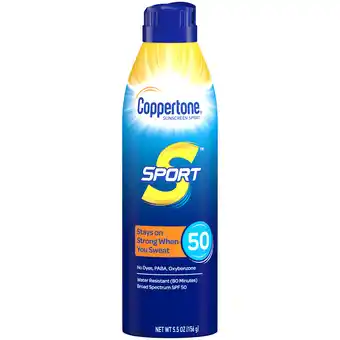 Walmart Coppertone Sport Sunscreen Continuous Spray SPF 70, 5.5 oz offer