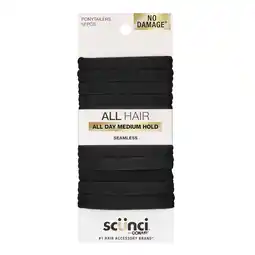 Walmart Scunci No Damage Hosiery Ponytail Hair Ties, Black, 12 Count offer