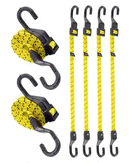 Walmart Lucky Straps Adjustable Flat Bungee Cords, 7.8- 80, UV-Resistant, 2-Year Warranty, 3-Pack offer