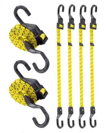Walmart Lucky Straps Adjustable Flat Bungee Cords, 7.8- 80, UV-Resistant, 2-Year Warranty, 3-Pack offer