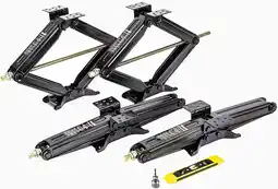 Walmart ROCKMAN 24 7500lbs RV/Camper /Trailer Stabilizer Leveling Scissor Jacks w/Socket & Level, Set 4 offer