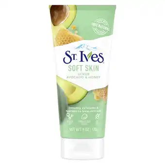 Walmart St. Ives Soft Skin Avocado and Honey Scrub, 6 oz offer