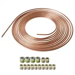 Walmart LABLT Copper Nickel Brake Line Tubing Kit 3/16 OD 25 ft Coil Roll All Size Fittings Car offer