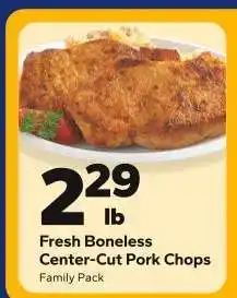 Save a Lot Fresh Boneless Center Cut Pork Chops offer