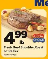 Save a Lot Fresh Beef Shoulder Roast or Steaks offer