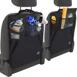Walmart OxGord Kick Mats Universal Fit Protective Car Seat Cover with Storage Pockets, Black (2 Piece) offer