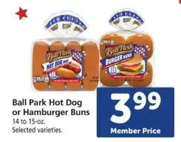 Safeway Ball Park Hot Dog or Hamburger Buns offer