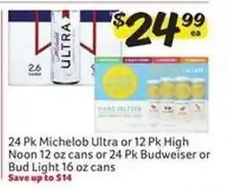Winn Dixie Michelob Ultra, High Noon, Budweiser, Bud Light offer