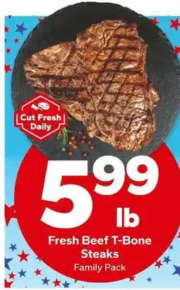 Save a Lot Fresh Beef T-Bone Steaks offer