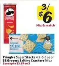 Winn Dixie Pringles Super Stacks / SE Grocers Saltine Crackers offer