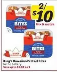 Winn Dixie King’s Hawaiian pretzel bites offer